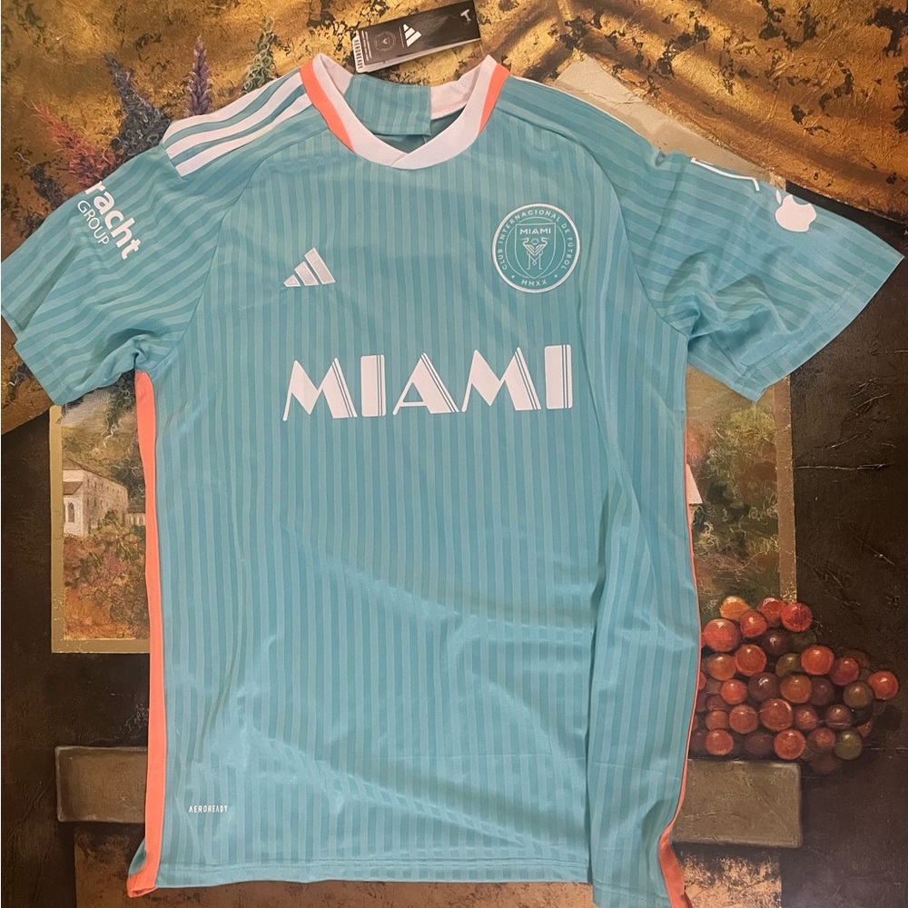 Lionel MESSI Club Internacional de Futbol MIAMI Adidas Aeroready Jersey XL NEW